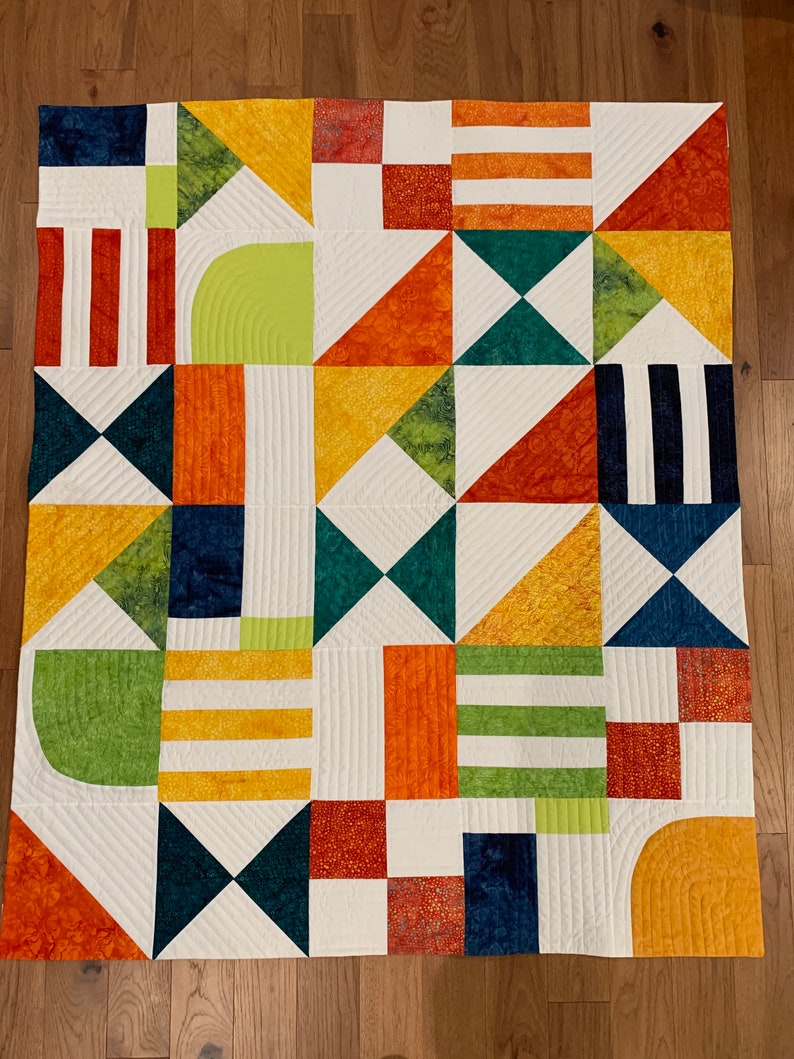 Pdf Pattern Quilting PDF Sewing Pattern, Quiltometry Beginner Quilt, Easy Quilt Digital ...