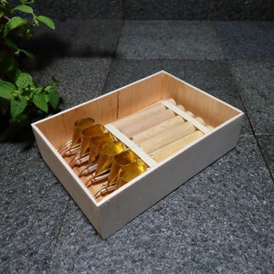 Batik Brass Cup Tjanting Drawing Tool, Set of 6, Plywood Packaging Box, Batik Tools, Craft Supply, Tjanting Set, Batik Tools