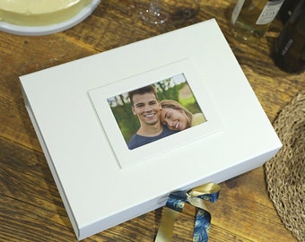 Photo Gift Box with Magnetic Lid & Ribbon