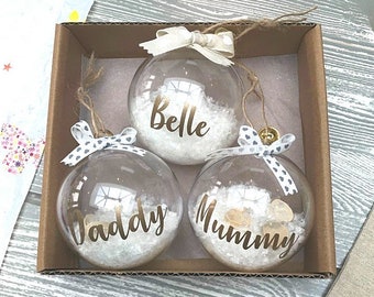 Christmas Bauble Stickers, Name Decals, DIY Labels, Glitter Decor, Personalised Decor, Home Organizing, Gift Stickers, Glass Decals