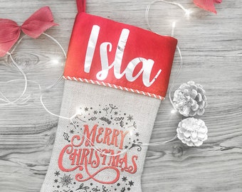 Personalized Name Vinyl Decals, Christmas Gift Stickers