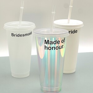 Tazze da matrimonio, sposa, sposo, damigella d'onore, Made of Honour, testimone di nozze, ruoli nuziali, tazze personalizzate, 710 ml 24 oz