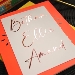 Naam vinylstickers, aangepaste letters, sticker gepersonaliseerd, naamlabels, tags cadeauzakjes, handgeschreven kalligrafiesticker, bruiloftsdecor