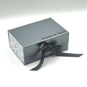 Personalised Anniversary Gift Box - Couple Gift with Lid, Magnetic Luxury Box, Romantic Keepsake