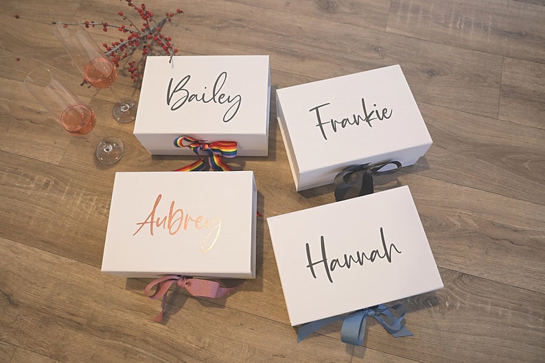 Happy Birthday Custom Gift Box With Lid Personalised Present Etsy