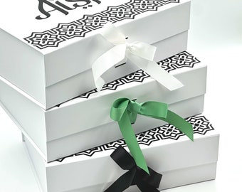 Caja de recuerdos de cumpleaños personalizada: Caja de regalo con diseño árabe