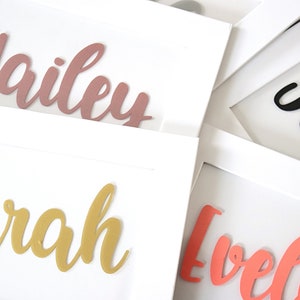 Aangepaste vinyltekstlabels, naamlabels, gepersonaliseerde labels, handgeschreven stickers, vinylbelettering