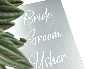 Custom Wedding Name Decals: Elegant Vinyl Stickers