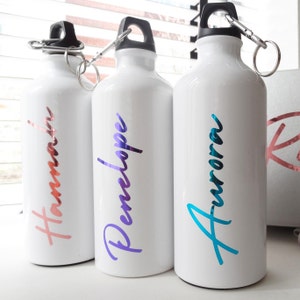 Waterflessticker, glassticker, gunst geschenkdoos, naamstickers, trouwbedankje, aangepaste vinylsticker, gepersonaliseerde sticker, Yeti-sticker