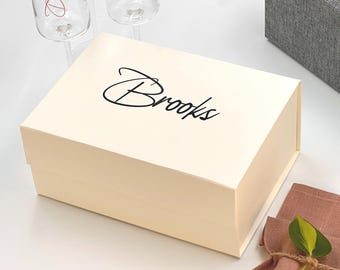 Calligraphy Name Vinyl Decals - Gift Box Stickers