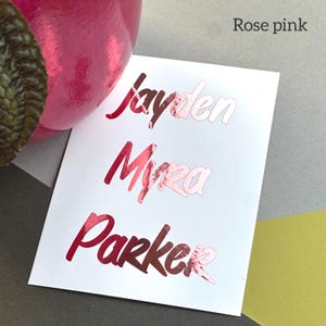 Personalisierte Vinyl-Aufkleber mit reflektierendem Chrom-Finish für Hochzeiten, Geburtstage und andere Feste