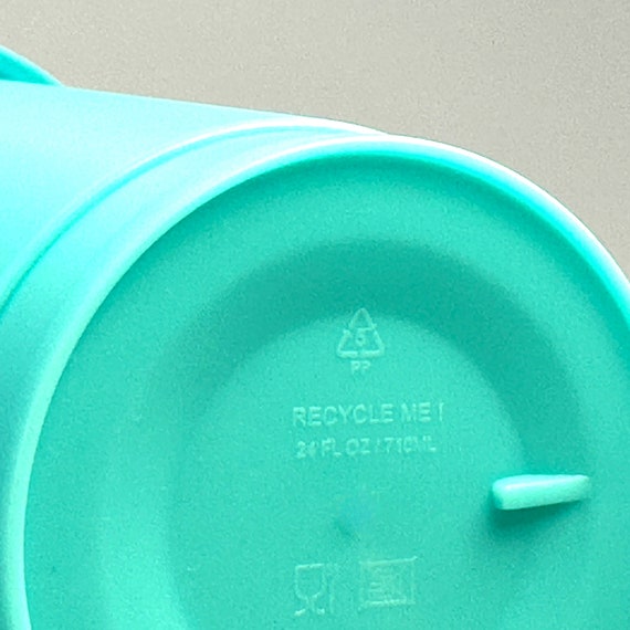 ENGELLAND - 10 bicchieri in plastica con coperchio, colore blu chiaro/rosa, con cannuccia, bicchieri per feste, bicchieri in plastica, riutilizzabili, 0,25 litri