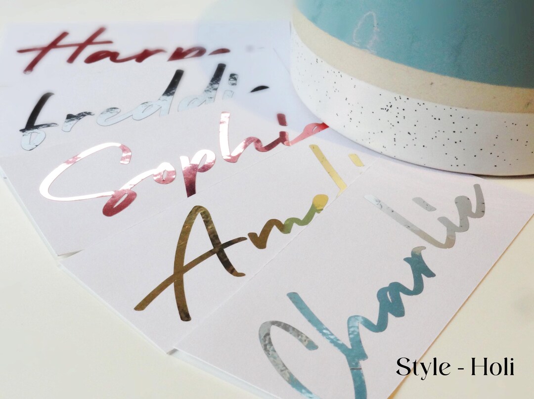 Handwritten Sticker, Custom Vinyl Decal, Personalised Tumbler Glass ...