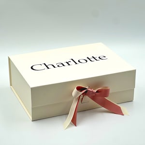 Caja de regalo personalizada con tapa y lazo para cumpleaños, bodas y aniversarios - Caja de recuerdo grande
