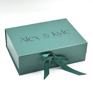 Personalised Gift Box With Ribbon, Custom Keepsake Box With Lid For Anniversary