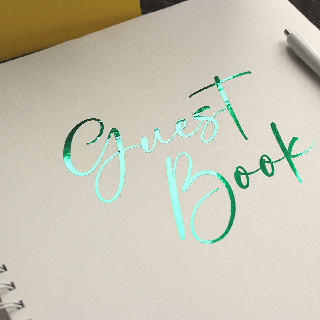 Guest Book Sticker, Handwritten Vinyl Decal, Wedding Favour
