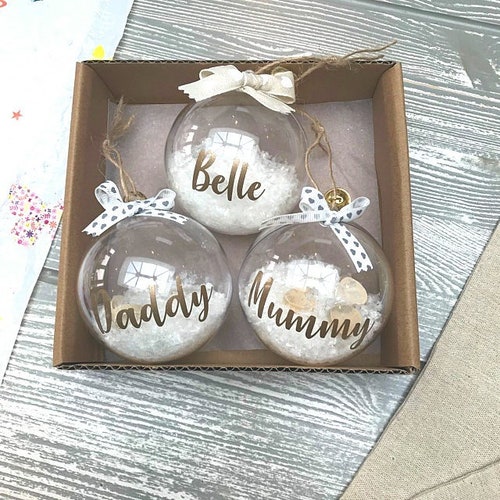 Vinyl Stickers for Baubles & Ornaments - DIY Name Decals - Christmas Decorations