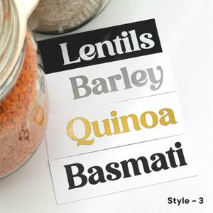 Etiquetas de vinilo personalizadas para cocina: para despensa, refrigerador, especias y almacenamiento - Organización y etiquetado del hogar