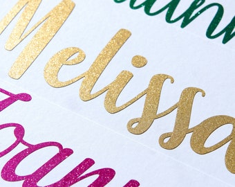 Custom Name Vinyl Stickers: Wedding, Party, Gift Box Decals