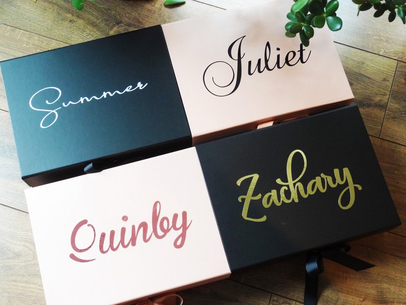 Gift Boxes With Lids Wedding Favor Bridesmaid Proposal Etsy UK