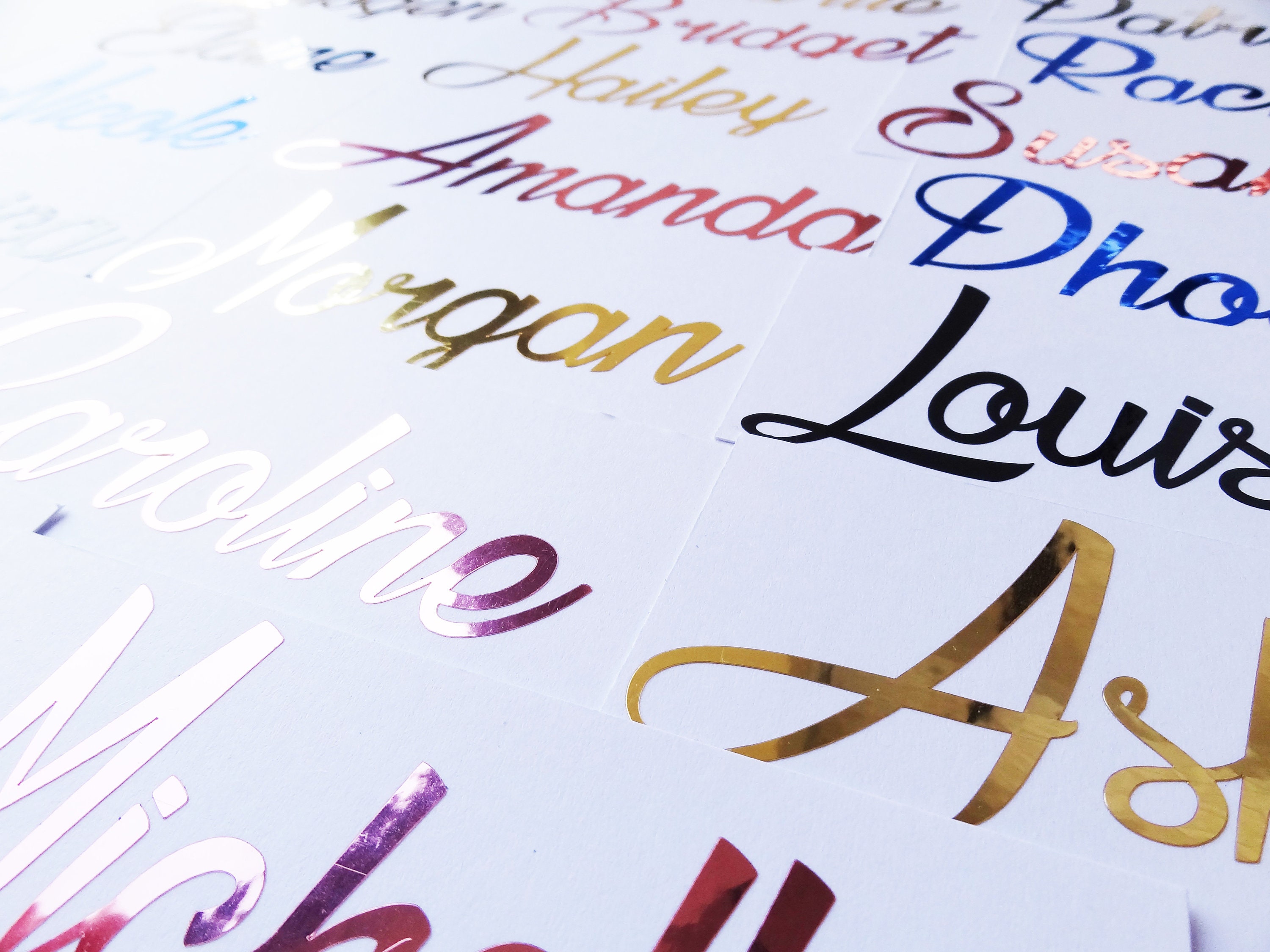 Gold Name Stickers Custom Vinyl Decal Wedding Favors Etsy New Zealand