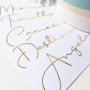 Calligraphy Style Vinyl Sticker. Suitable for gift boxes and glasses.