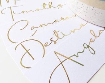 Handgeschriebene Kalligraphie, Benutzerdefinierte Vinyl Aufkleber, Name Aufkleber, Babypartybevorzugung, Hochzeitsdeko, Personalisiert, Geschenkbox Aufkleber, Namensschilder