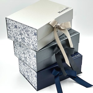 Caja de regalo personalizada, diseño floral, caja de regalo con tapa, caja de regalo con nombre, caja de regalo con mensaje, regalo de cumpleaños