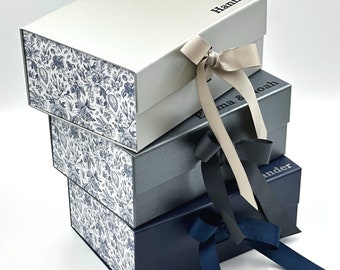 Personalised Gift Box, Floral Design, Gift Box With Lid, Name Gift