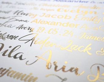 Personalised Name Vinyl Sticker – Colour and Style Options