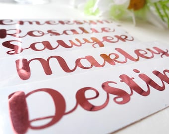 Vinyl naamlabels - aangepaste tekststickers - gepersonaliseerde belettering