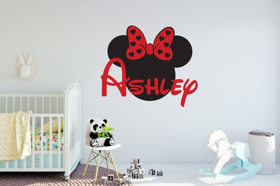 Furniture Stickers Minnie Mouse Room Decor Wall Decal Removable