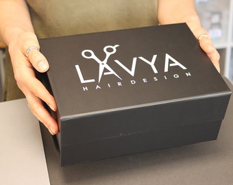 Caja de regalo con logotipo empresarial: embalaje corporativo personalizado