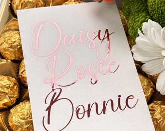 Personalised Name Sticker - Custom Calligraphy Stickers - Reception Decor