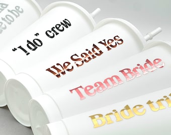 Personalized Hen Party Cups: Bride Tribe, I Do Crew