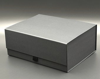 Caja de regalo magnética grande con tapa: diseño elegante (280 x 220 x 110 mm)