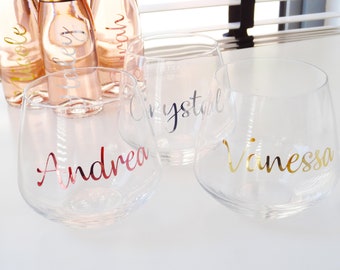 Foil Name Decal: Wedding Glass Stickers