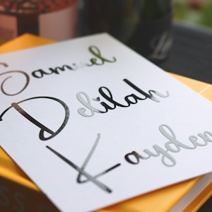 Naam vinylstickers, briefstickers, belettering voor bruiloft, decor fluit, bruiloft gunst, belettering voor bril, gepersonaliseerde sticker