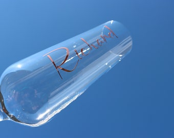 Vinyl Sticker for Champagne Flute - Name Decals Personalised - Elegant Lettering