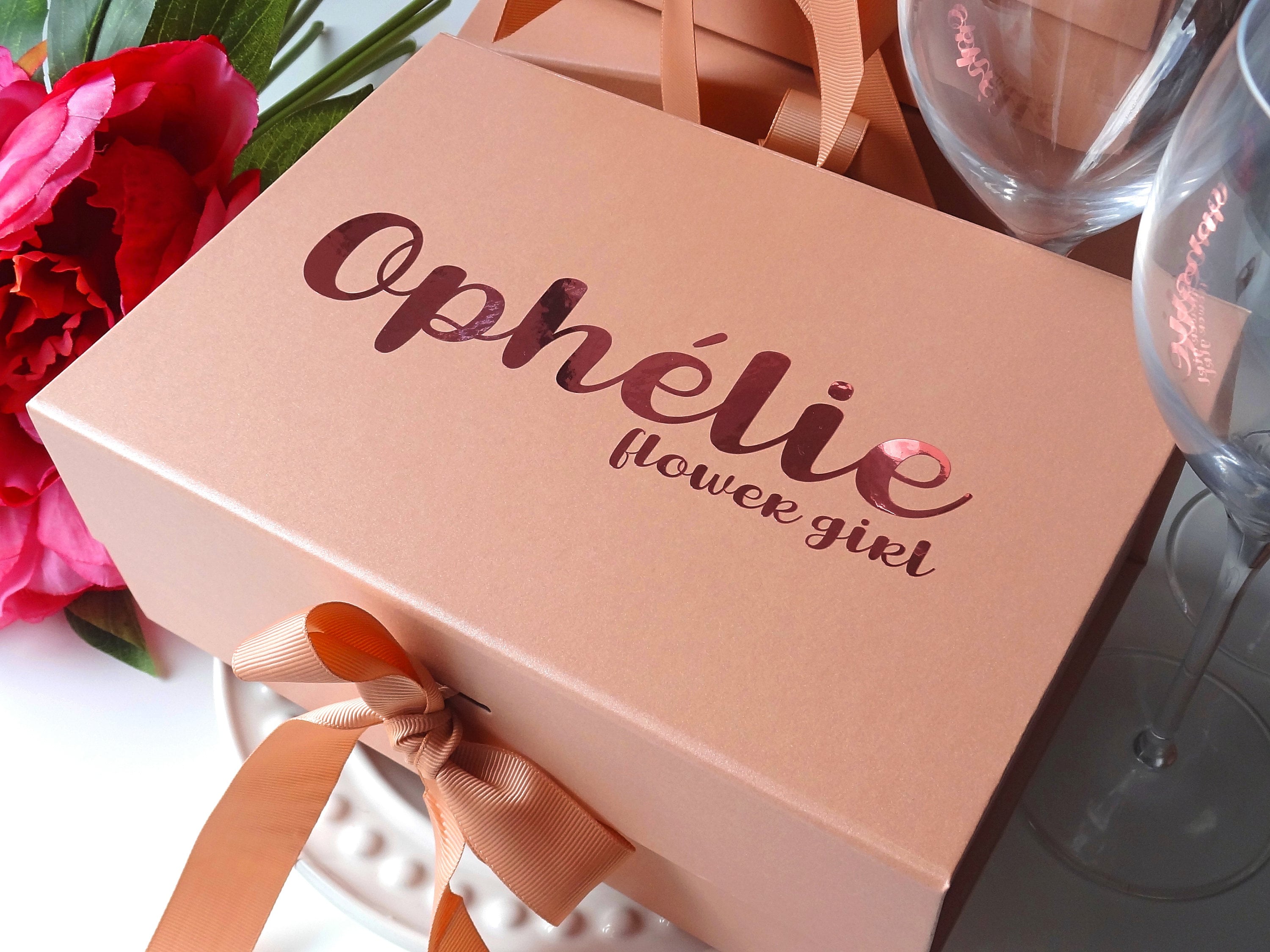 Bridal Proposal Box Bridesmaid Giftbox Personalised Magnetic Closure Gift box