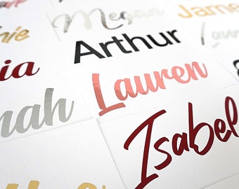 Custom Text Vinyl Stickers: Personalised Name Decals, Wedding Decor
