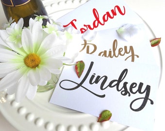 Personalised Christmas Name Sticker – Festive Party Vinyl Decals
