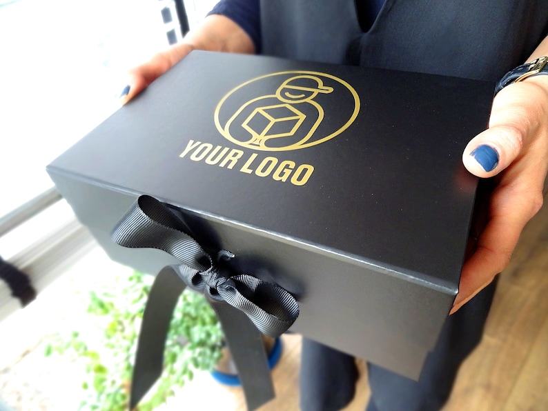 Custom Logo Gift Box Personalized Packaging Your Logo Here Etsy UK