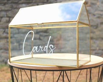 Wedding Card Box Sticker: Custom Script Vinyl Decal