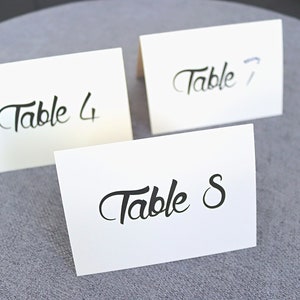 Table Number Vinyl Stickers, Custom Place Names, Personalised Calligraphy Decals, Table Setting Cards, Wedding Reception