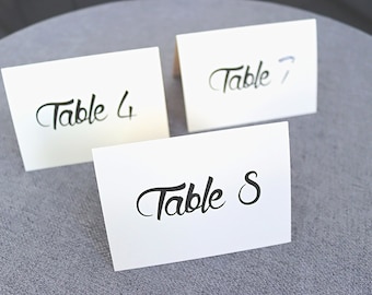 Table Number Vinyl Stickers, Custom Place Names, Personalised Calligraphy Decals, Table Setting Cards, Wedding Reception