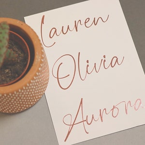 Name Vinyl Aufkleber, Handgeschriebene Kalligraphie, Geschenkbox Aufkleber, Weinglas Aufkleber, Personalisiert, Wasserflasche Aufkleber