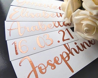 Copper Name Stickers - Custom Vinyl Decals | Personalised DIY Decor & Gifts