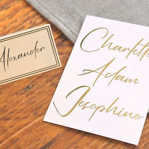 Vinylstickers bruiloft, gepersonaliseerde naamstickers voor plaatskaarten, champagneglazen, wijnglazen, geschenkverpakkingen