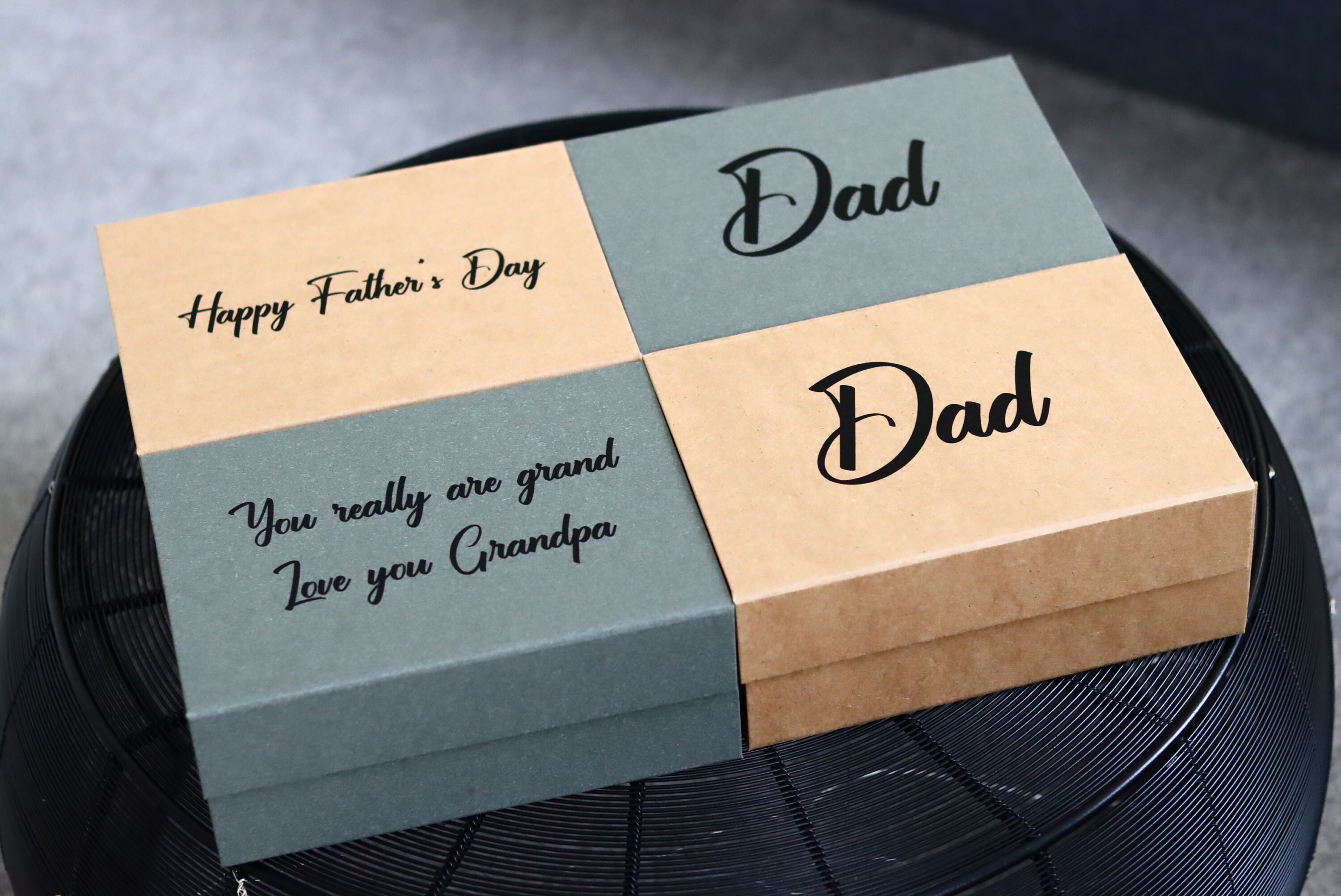 Gift Box Fathers Day Any Text Gift Idea For Dad Custom Gift Etsy